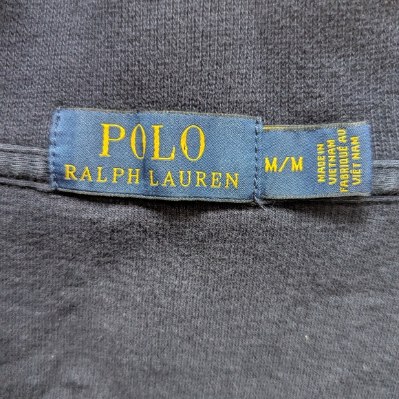 Polo Ralph Lauren Navy 1/4 Zip-Up Sweater - Picture 3 of 9